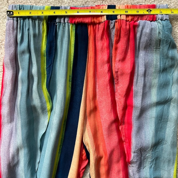 NWT Anthropologie Carla Weeks Watercolor Striped Tulip Pant XS - Picture 8 of 11